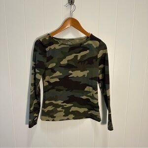 J. Crew Ladies Artist Long Sleeve Camo Tee, Small